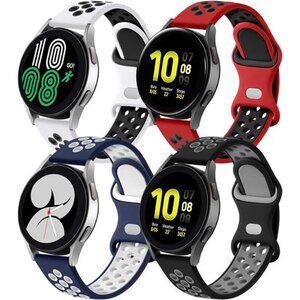 4 Pack Bands Compatible with Galaxy Watch 7 6 5 4 Band 40mm 44mm/Galaxy Watch